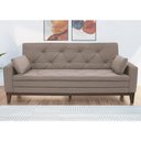 Ver imagem 4 de Sofá 2,08 Metros Linoforte Nature, 4 Lugares, Suede Veludo, Espuma D-33