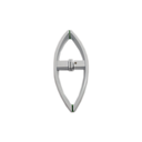 Ver imagem 2 de Puxador curvo com 1 furo 27cm para porta de vidro e portão - Branco