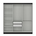 Ver imagem 4 de Guarda-Roupa Casal 6 Portas 2 Gavetas 100% MDF Preto Albert