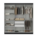Ver imagem 7 de Guarda-Roupa Casal 6 Portas 2 Gavetas 100% MDF Preto Albert