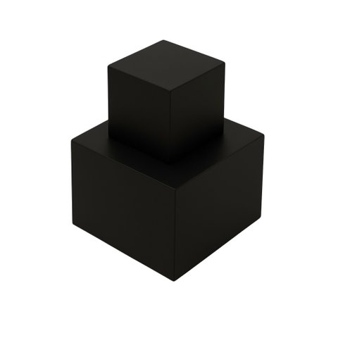 Acabamento P Registro Deca Quadrado Preto 50mm 1 1/2 e 1 1/4