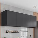 Ver imagem 2 de Armário de Cozinha Aéreo 118cm 4 Portas Monna Grafite Z34 Mpozenato