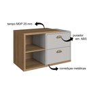 Ver imagem 5 de Gabinete Suspenso para Banheiro Helena 80cm 2 Gavetas Mel/Arenas - Faema Móveis