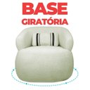 Ver imagem 6 de Poltrona Orgânica Giratória Chloe Decorativa com Almofada Plumante Bouclê Verde - Arkell