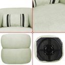 Ver imagem 5 de Poltrona Orgânica Giratória Chloe Decorativa com Almofada Plumante Bouclê Verde - Arkell
