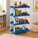 Ver imagem 6 de Prateleira Organizadora 4 Andares Infantil Plástico PP Azul