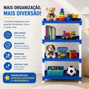 Ver imagem 4 de Prateleira Organizadora 4 Andares Infantil Plástico PP Azul
