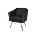 Ver imagem 2 de Kit 2 Poltronas para Sala Recepção Escritório Consultório Suede Preto