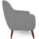 Ver imagem 7 de Poltrona Decorativa Fixa Pés de Madeira Paloma D02 Veludo Cinza B-317 - Lyam Decor