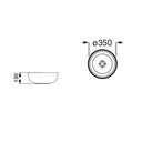 Ver imagem 2 de Cuba Branco Apoio Optica Redonda 35,0x35,0x13,0 - Roca Louça Roca Louças