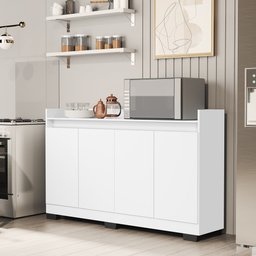 Aparador Buffet Real 4 Portas Branco Primus Móveis - 2