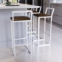 Ver imagem 3 de Jogo 4 Banqueta Alta Balcão Bistrô Branca Confort Ind Assento Estofado Don Castro Decor