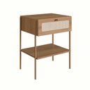 Ver imagem 4 de Cabeceira Solteiro 90cm e Mesa de Cabeceira Gaveta Pés Metal Cor:hanover com Dourado