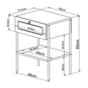 Ver imagem 6 de Cabeceira Solteiro 90cm e Mesa de Cabeceira Gaveta Pés Metal Cor:hanover com Dourado