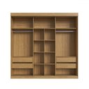 Ver imagem 3 de Guarda-roupa Casal 2 Portas 4 Gavetas Rp5240 Flex Naturalle/cristalo - Decibal