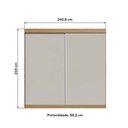 Ver imagem 4 de Guarda-roupa Casal 2 Portas 4 Gavetas Rp5240 Flex Naturalle/cristalo - Decibal