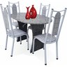 Conjunto de Cozinha Mesa Tampo em Granito Oval Paris 4 Cadeiras  - 2