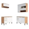 Cozinha Modulada Compacta com 4 Peças 10 Portas 4 Gavetas e Vidro Reflecta 100% MDF Itália - 4