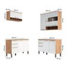 Cozinha Modulada Compacta com 4 Peças 10 Portas 4 Gavetas e Vidro Reflecta 100% MDF Itália - 9