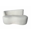 Ver imagem 3 de Namoradeira Orgânica Bouclé Bege 2 Lugares com Almofadas