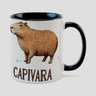 Caneca Branca com Interna Preta Y5 Capivara Animal Selvagem 1 - 1