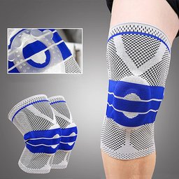 Joelheira Compressao Ortopedica Gel Silicone Suporte Patela Joelho Perna Atletismo Corrida Futebol - 6