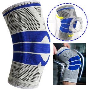 Joelheira Compressao Ortopedica Gel Silicone Suporte Patela Joelho Perna Atletismo Corrida Futebol
