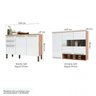 Cozinha Modulada Compacta com 2 Peças 6 Portas 2 Gavetas e Vidro Reflecta 100% MDF Itália - 4