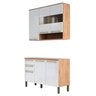 Cozinha Modulada Compacta com 2 Peças 6 Portas 2 Gavetas e Vidro Reflecta 100% MDF Itália - 3