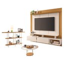 Ver imagem 1 de Home Suspenso Zenith Off White Cinamomo com Mesa de Centro Sky com Tampo de Vidro e Aparador