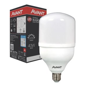 Lâmpada Bulbo Led 40w Alta Potência Luz Branca 6500k Bivolt E-27 - Avant