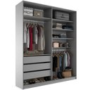 Ver imagem 2 de Closet Solteiro Guarda Roupa sem Porta 159cm 3 Gavetas Mdf Pisa R02 Urbe - Lyam Decor