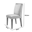Ver imagem 4 de Sala De Jantar Mesa 120cm Mdf Vidro Canto Copo 4 Cadeiras