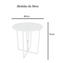 Ver imagem 4 de Mesa Redonda Dourada 80cm Tampo Madeira Preto Industrial