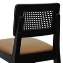Ver imagem 2 de Banqueta Gabi Madeira Maciça Encosto C- Telinha C- 68cm Altura - Preto Assento Estofado Corano