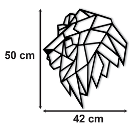 Aplique De Parede Decorativo Em Mdf 6mm Leão Geométrico - 2
