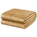 Ver imagem 1 de Cobertor Manta Fio de Ouro Casal 190x210 Toque Macio Luxo Decorativa Caramelo
