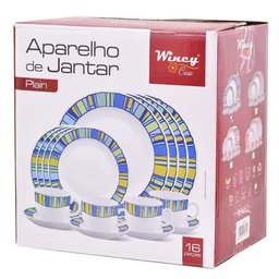 Aparelho de Jantar Vidro 16 Peças Plain Tile - Wincy - 4