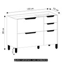 Ver imagem 3 de Balcão de Cozinha para Pia 120cm 2 Portas Marina Cinammon L01 - Mpozenato