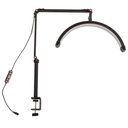 Ver imagem 2 de Luminaria Arco Meia Lua 3 Tons Led Estetica Spa Suporte Celular Mesa Salao de Beleza Limpeza de Pele