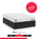 Ver imagem 4 de Cama Box Baú Viúva Couro Preto + Colchão Life D33 Pillow Top 61x128x188cm Branco - e-Shop Casa