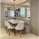 Ver imagem 3 de Kit 6 Placas Painel Ripado Revestimento Parede Encaixe Interno Texturizado Decoração 50cmx50cm 3d Pv