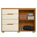 Ver imagem 3 de Comoda Texas 4 Gavetas Sapateira Freijo-off White - Moval