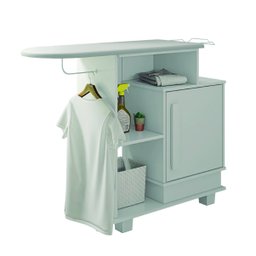 Tábua De Passar Roupa Multiuso com Gabinete Havaí Branco RV Móveis - 1 Tábua De Passar Roupa Multiuso com Gabinete Havaí Branco RV Móveis - 1
