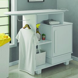 Tábua De Passar Roupa Multiuso com Gabinete Havaí Branco RV Móveis - 2 Tábua De Passar Roupa Multiuso com Gabinete Havaí Branco RV Móveis - 2