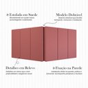 Ver imagem 3 de Cabeceira Queen Lisa Suede Espuma Premium Modulada Estofada Quarto Cama - Rosa