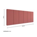 Ver imagem 4 de Cabeceira Queen Lisa Suede Espuma Premium Modulada Estofada Quarto Cama - Rosa