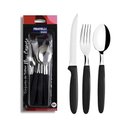 Ver imagem 1 de Conjunto Talheres 12 Peças de Inox - Preta