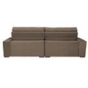 Ver imagem 6 de Sofá Retrátil e Reclinável 2.12M com Molas Cama Inbox Estilo Suede Velusoft Café