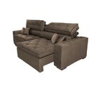 Ver mais imagens de Sofá Retrátil e Reclinável 2.12M com Molas Cama Inbox Estilo Suede Velusoft Café